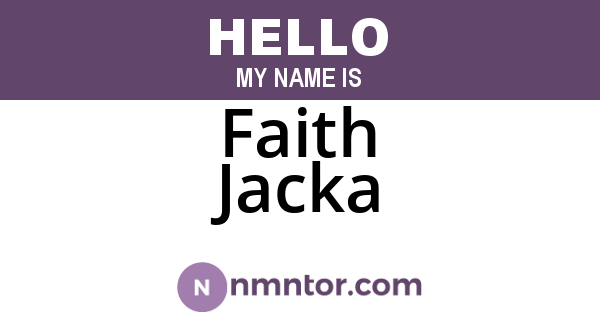 Faith Jacka
