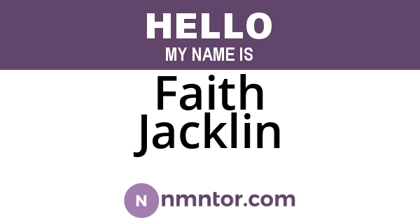 Faith Jacklin