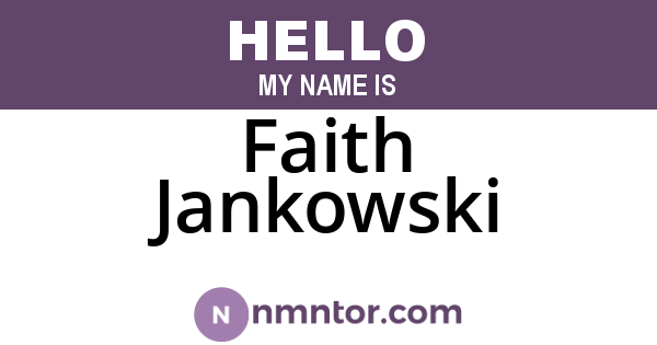 Faith Jankowski