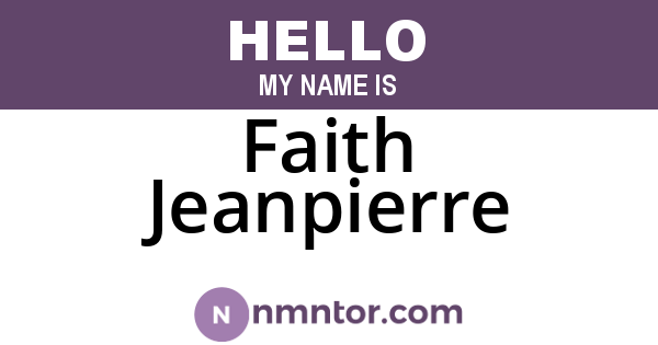 Faith Jeanpierre