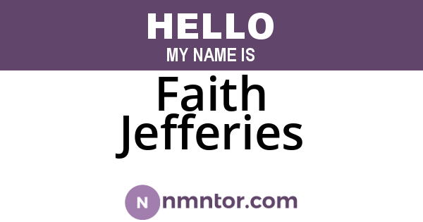 Faith Jefferies
