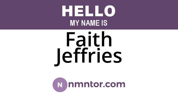 Faith Jeffries