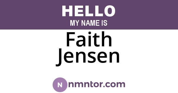 Faith Jensen