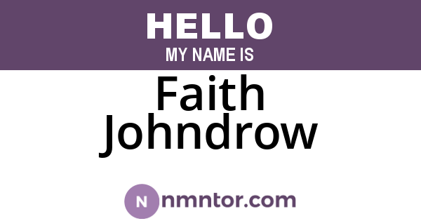 Faith Johndrow