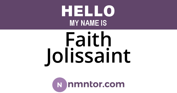 Faith Jolissaint