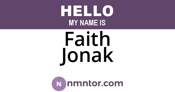 Faith Jonak