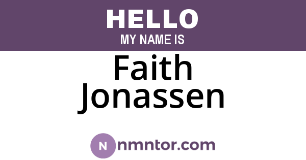 Faith Jonassen
