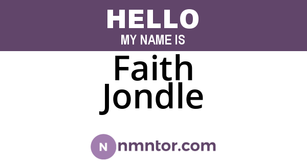 Faith Jondle
