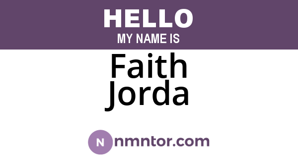 Faith Jorda