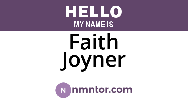 Faith Joyner