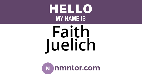 Faith Juelich