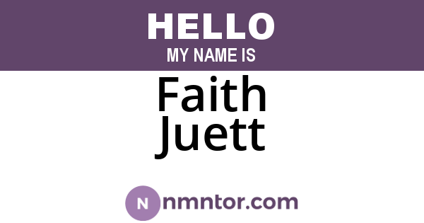 Faith Juett