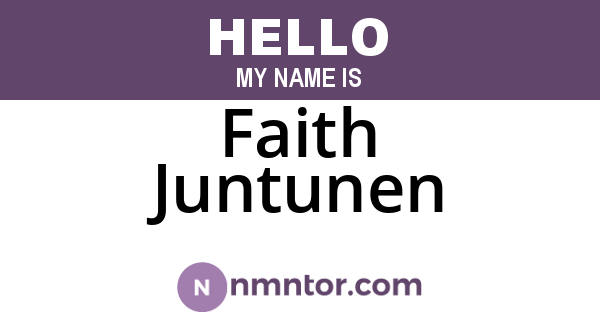 Faith Juntunen