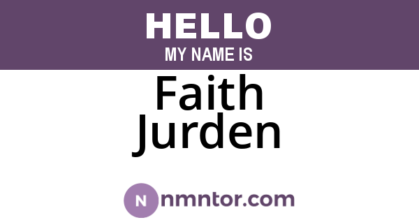 Faith Jurden