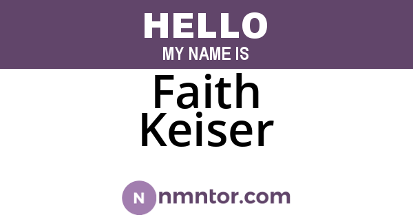 Faith Keiser
