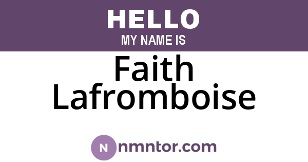 Faith Lafromboise