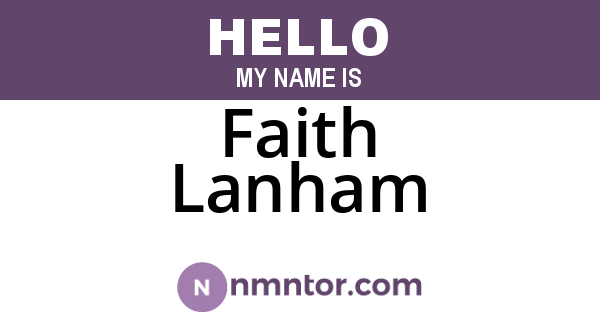 Faith Lanham