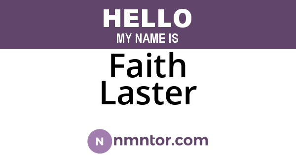 Faith Laster