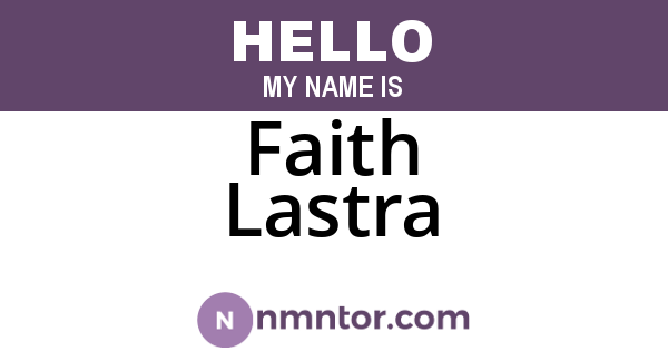 Faith Lastra