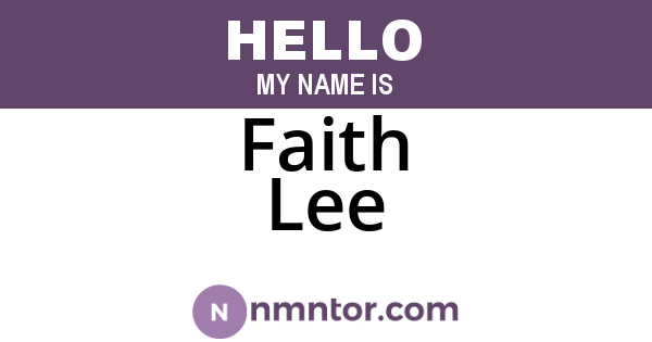 Faith Lee