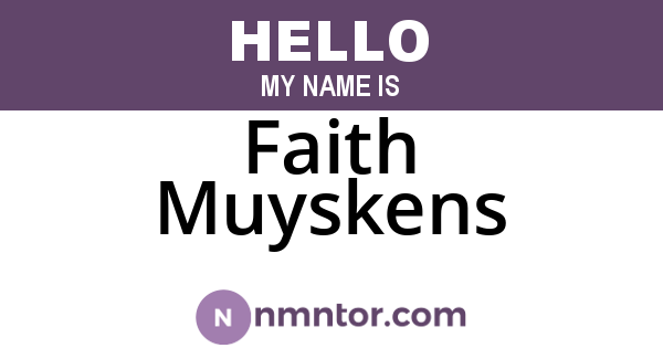 Faith Muyskens