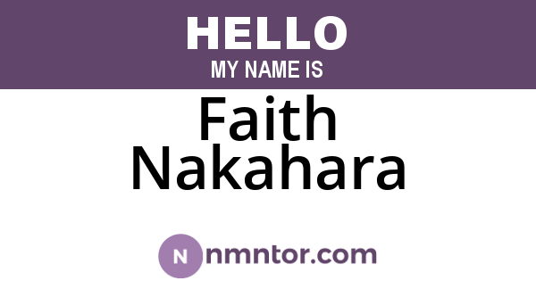 Faith Nakahara