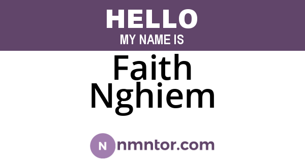Faith Nghiem