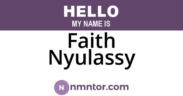 Faith Nyulassy