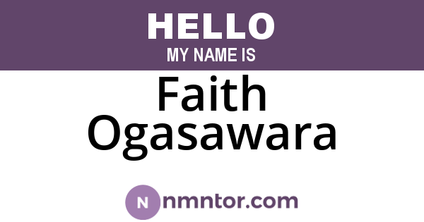Faith Ogasawara