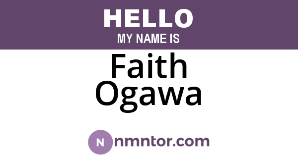 Faith Ogawa