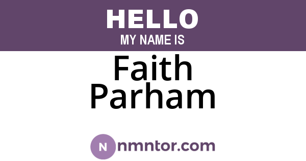 Faith Parham