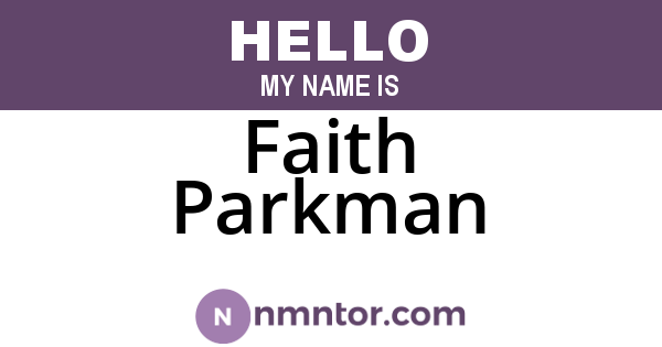 Faith Parkman
