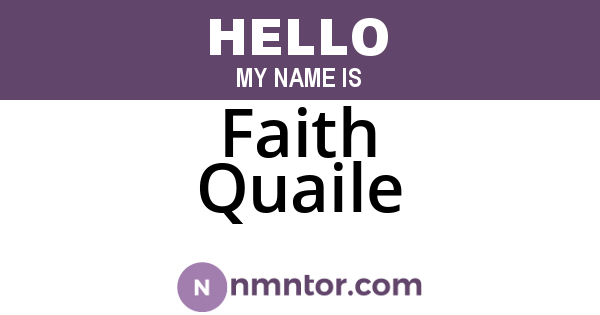 Faith Quaile