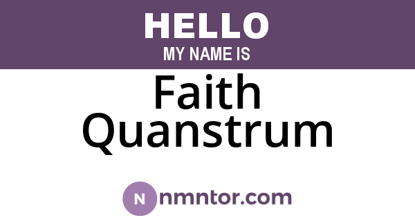 Faith Quanstrum