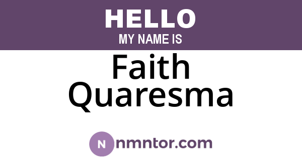 Faith Quaresma