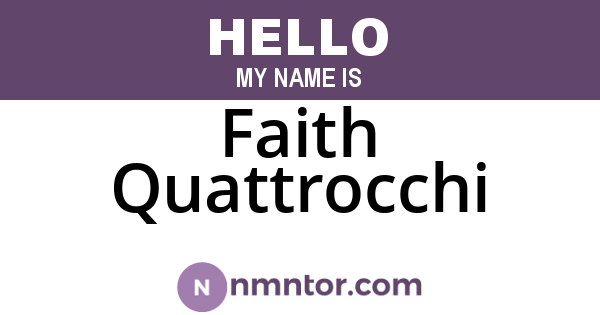 Faith Quattrocchi