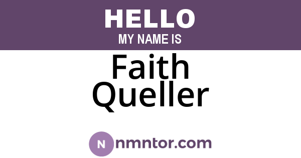 Faith Queller
