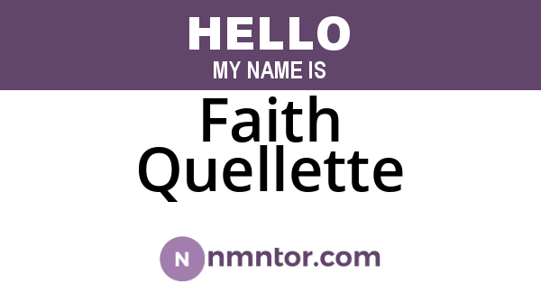 Faith Quellette