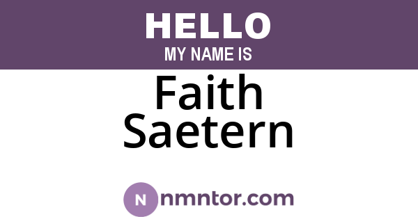 Faith Saetern