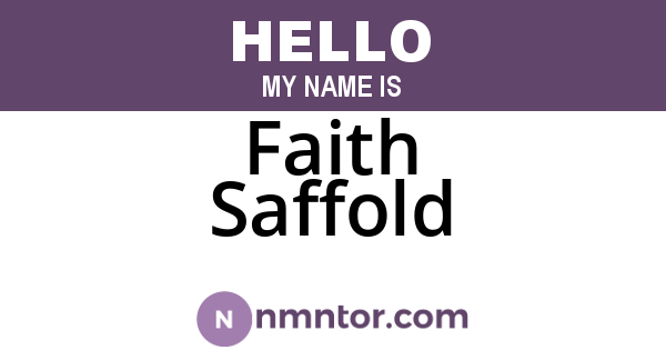 Faith Saffold