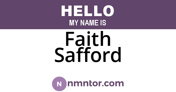 Faith Safford