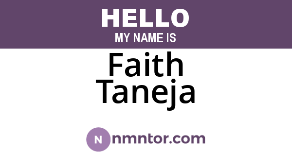 Faith Taneja