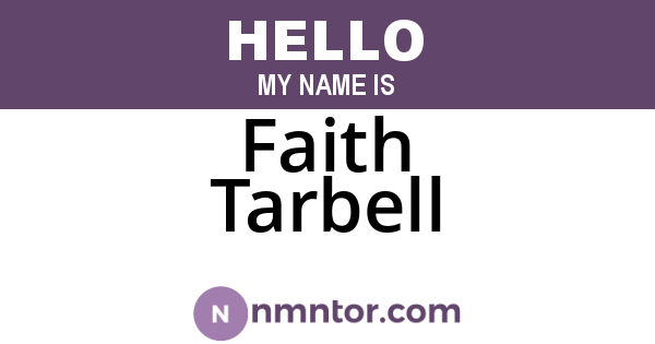 Faith Tarbell