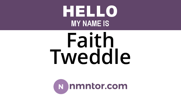 Faith Tweddle