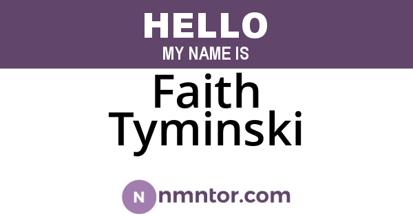 Faith Tyminski