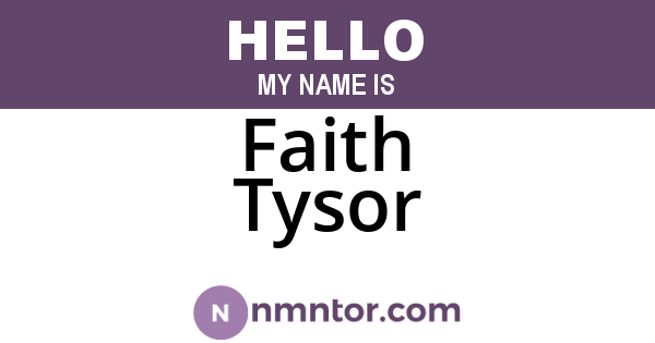 Faith Tysor