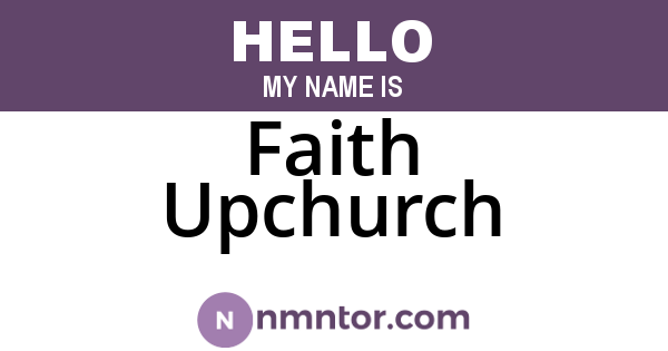 Faith Upchurch