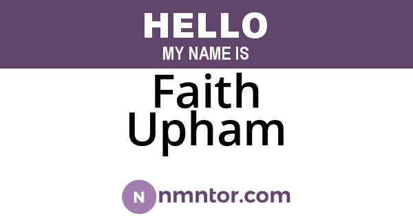 Faith Upham