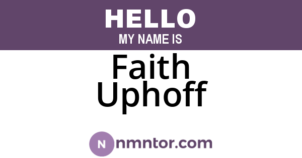 Faith Uphoff