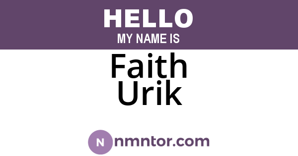 Faith Urik